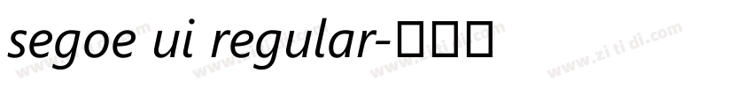 segoe ui regular字体转换